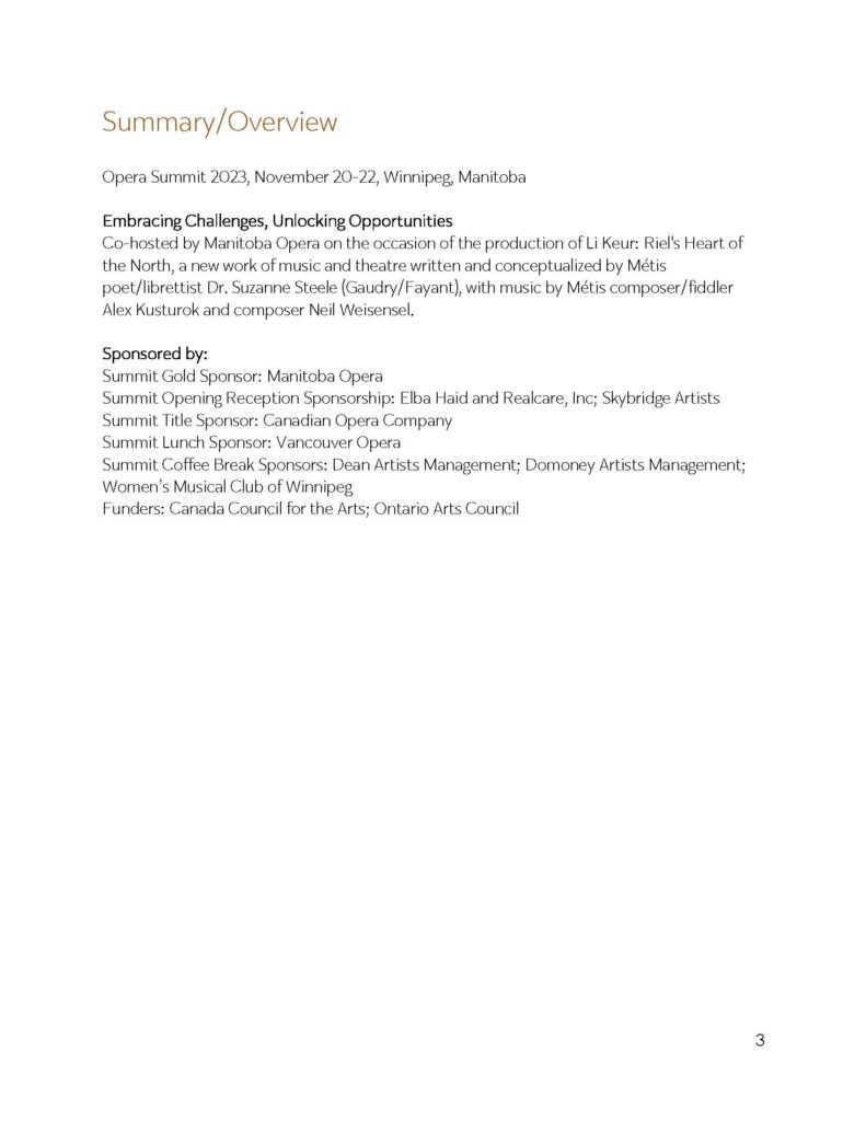 AOC Releases Final Report, Opera Summit Winnipeg 2023 - The Association ...